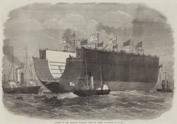 Start des Bermuda Floating Dock in North Woolwich